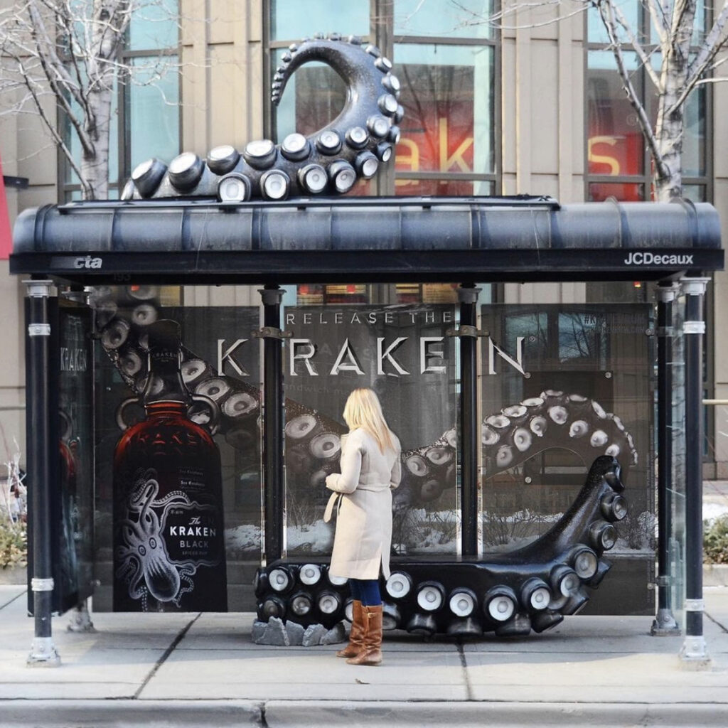 Release the Kraken Bus Shelter Ad