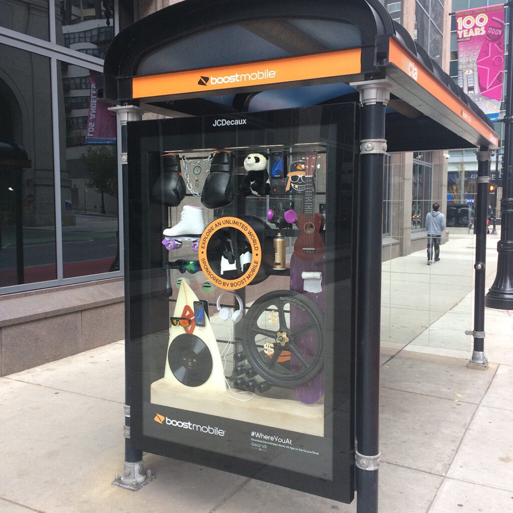 Samsung Boost Mobile Bus Shelter