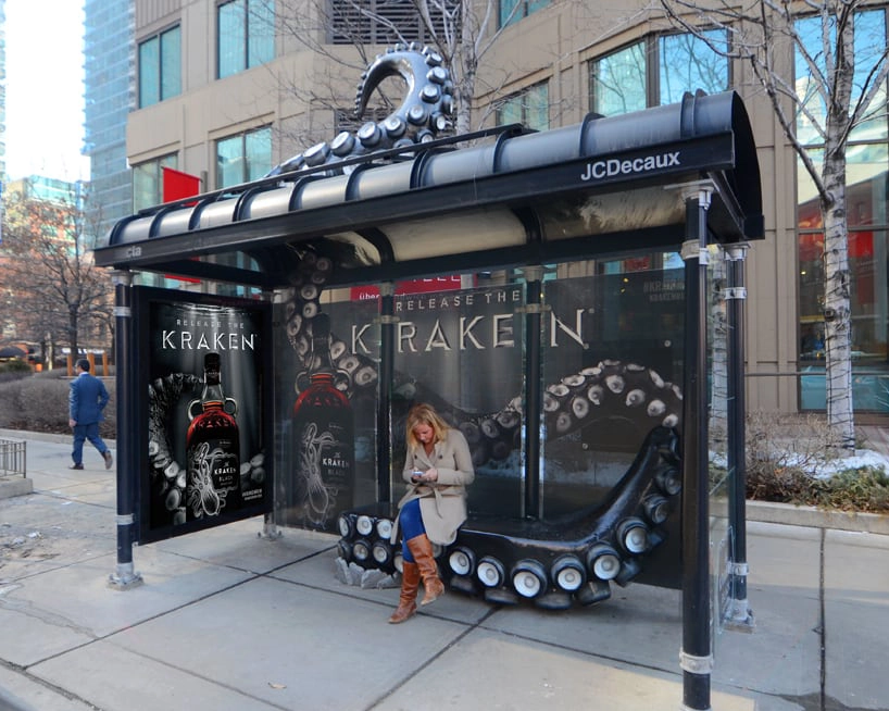 Release The Kraken Bus Shelter Ad